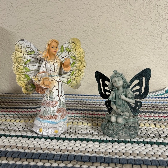 Other - Vintage Resin wood and metal fairy figurines